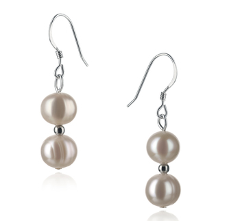 6-7mm A Quality Freshwater Cultured Pearl Earring Pair in Cerella White 6-7mm A Quality Freshwater Cultured Pearl Earring Pair in Cerella White
