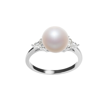 8-9mm AAA Quality Freshwater Cultured Pearl Ring in Dacey White