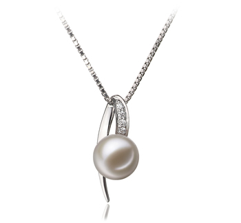 7-8mm AAAA Quality Freshwater Cultured Pearl Pendant in Destina White 7-8mm AAAA Quality Freshwater Cultured Pearl Pendant in Destina White
