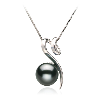 8-9mm AAA Quality Tahitian Cultured Pearl Pendant in Dionne Black