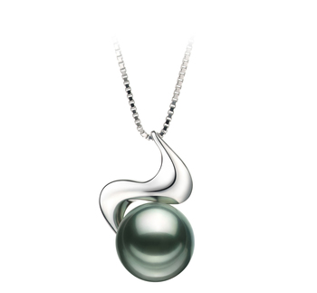 10-10.5mm AAA Quality Tahitian Cultured Pearl Pendant in Dominique Black 10-10.5mm AAA Quality Tahitian Cultured Pearl Pendant in Dominique Black