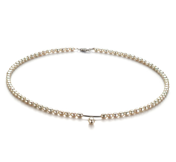3-4mm A Quality Freshwater Cultured Pearl Necklace in Drop White 3-4mm A Quality Freshwater Cultured Pearl Necklace in Drop White