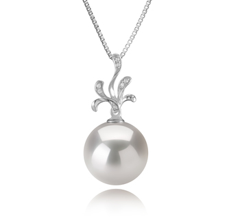 12-13mm AA+ Quality Freshwater - Edison Cultured Pearl Pendant in Ebony White 12-13mm AA+ Quality Freshwater - Edison Cultured Pearl Pendant in Ebony White