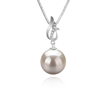 9-10mm AAAA Quality Freshwater Cultured Pearl Pendant in Edna White 9-10mm AAAA Quality Freshwater Cultured Pearl Pendant in Edna White