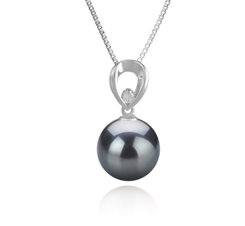 10-11mm AAA Quality Tahitian Cultured Pearl Pendant in Emilia Black 10-11mm AAA Quality Tahitian Cultured Pearl Pendant in Emilia Black