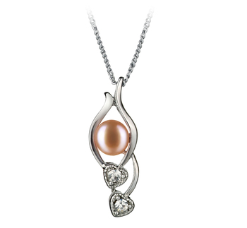 7-8mm AA Quality Freshwater Cultured Pearl Pendant in Eudora Pink 7-8mm AA Quality Freshwater Cultured Pearl Pendant in Eudora Pink