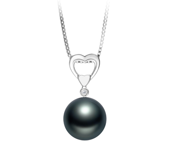 10-11mm AAA Quality Tahitian Cultured Pearl Pendant in Gabrielle Black 10-11mm AAA Quality Tahitian Cultured Pearl Pendant in Gabrielle Black