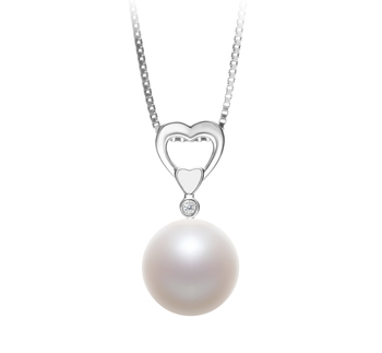 10-11mm AAAA Quality Freshwater Cultured Pearl Pendant in Gabrielle White 10-11mm AAAA Quality Freshwater Cultured Pearl Pendant in Gabrielle White
