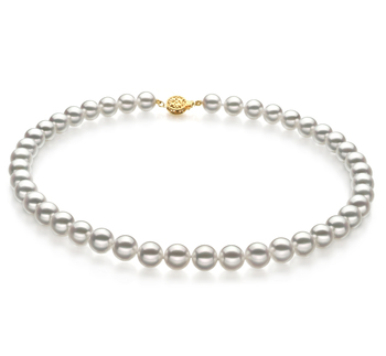 9-9.5mm Hanadama - AAAA Quality Japanese Akoya Cultured Pearl Necklace in Hanadama 16-inch White 9-9.5mm Hanadama - AAAA Quality Japanese Akoya Cultured Pearl Necklace in Hanadama 16-inch White