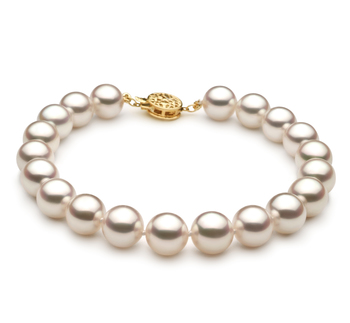 8.5-9mm Hanadama - AAAA Quality Japanese Akoya Cultured Pearl Bracelet in Hanadama 8-inch White 8.5-9mm Hanadama - AAAA Quality Japanese Akoya Cultured Pearl Bracelet in Hanadama 8-inch White