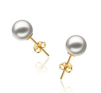 7.5-8mm Hanadama - AAAA Quality Japanese Akoya Cultured Pearl Earring Pair in Hanadama White 7.5-8mm Hanadama - AAAA Quality Japanese Akoya Cultured Pearl Earring Pair in Hanadama White