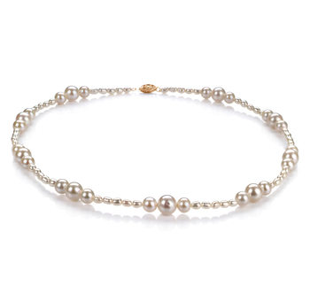 3-8mm A Quality Freshwater Cultured Pearl Necklace in Ida White 3-8mm A Quality Freshwater Cultured Pearl Necklace in Ida White