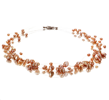 4-8mm A Quality Freshwater Cultured Pearl Necklace in Illusion Pink 4-8mm A Quality Freshwater Cultured Pearl Necklace in Illusion Pink