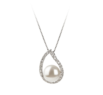 9-10mm AA Quality Freshwater Cultured Pearl Pendant in Isabella White