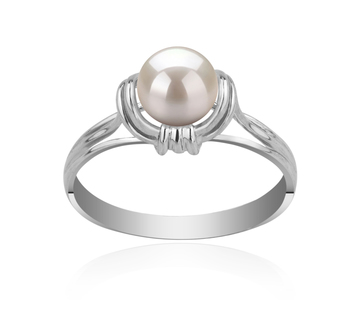 6-7mm AAAA Quality Freshwater Cultured Pearl Ring in Joy White 6-7mm AAAA Quality Freshwater Cultured Pearl Ring in Joy White