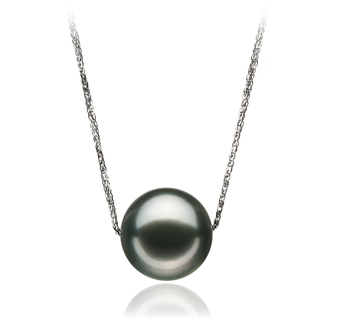 12-13mm AA Quality Tahitian Cultured Pearl Pendant in Kristine Black 12-13mm AA Quality Tahitian Cultured Pearl Pendant in Kristine Black