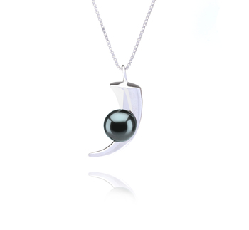 9-10mm AAA Quality Tahitian Cultured Pearl Pendant in Larina Black 9-10mm AAA Quality Tahitian Cultured Pearl Pendant in Larina Black