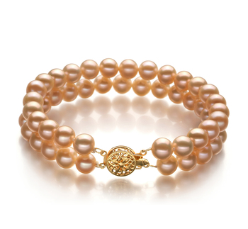6-7mm AA Quality Freshwater Cultured Pearl Bracelet in Lee Pink 6-7mm AA Quality Freshwater Cultured Pearl Bracelet in Lee Pink