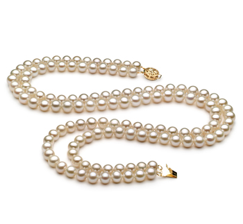 6-7mm AA Quality Freshwater Cultured Pearl Necklace in Liah White