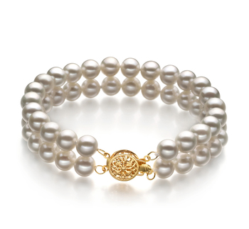 6-7mm AA Quality Freshwater Cultured Pearl Bracelet in Lola White 6-7mm AA Quality Freshwater Cultured Pearl Bracelet in Lola White