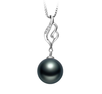 10-11mm AAA Quality Tahitian Cultured Pearl Pendant in Loretta Black 10-11mm AAA Quality Tahitian Cultured Pearl Pendant in Loretta Black