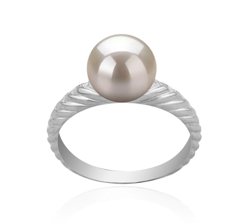 8-9mm AAAA Quality Freshwater Cultured Pearl Ring in Mada White 8-9mm AAAA Quality Freshwater Cultured Pearl Ring in Mada White