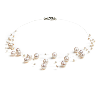 3-9mm A Quality Freshwater Cultured Pearl Necklace in Mary White 3-9mm A Quality Freshwater Cultured Pearl Necklace in Mary White