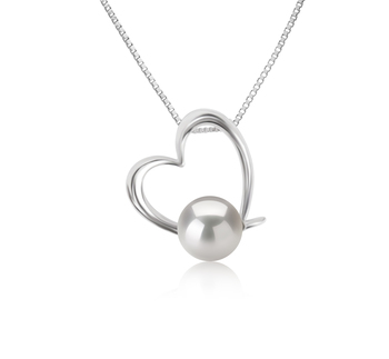 10-11mm AAAA Quality Freshwater Cultured Pearl Pendant in Miranda White 10-11mm AAAA Quality Freshwater Cultured Pearl Pendant in Miranda White