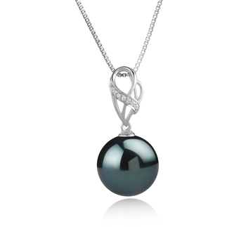 11-12mm AAA Quality Tahitian Cultured Pearl Pendant in Moira Black 11-12mm AAA Quality Tahitian Cultured Pearl Pendant in Moira Black