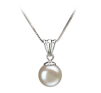 9-10mm AA Quality Freshwater Cultured Pearl Pendant in Nancy White 9-10mm AA Quality Freshwater Cultured Pearl Pendant in Nancy White