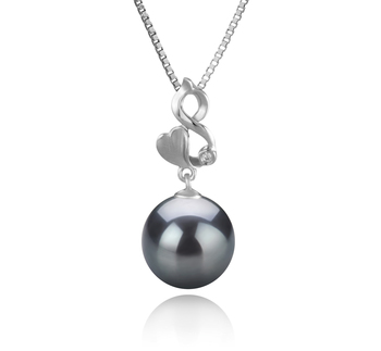 10-11mm AAA Quality Tahitian Cultured Pearl Pendant in Niamh Black 10-11mm AAA Quality Tahitian Cultured Pearl Pendant in Niamh Black
