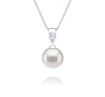 9-10mm AAAA Quality Freshwater Cultured Pearl Pendant in Nicole White 9-10mm AAAA Quality Freshwater Cultured Pearl Pendant in Nicole White