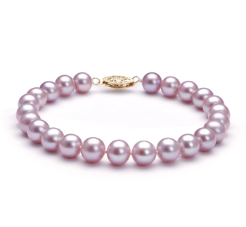 7-8mm AA Quality Freshwater Cultured Pearl Bracelet in Lavender 7-8mm AA Quality Freshwater Cultured Pearl Bracelet in Lavender
