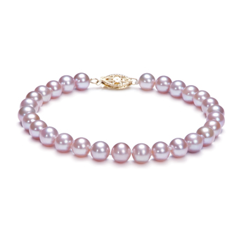 6-6.5mm AA Quality Freshwater Cultured Pearl Bracelet in Lavender 6-6.5mm AA Quality Freshwater Cultured Pearl Bracelet in Lavender