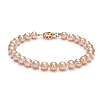 6-7mm AAA Quality Freshwater Cultured Pearl Bracelet in Pink 6-7mm AAA Quality Freshwater Cultured Pearl Bracelet in Pink