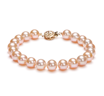 8-8.5mm AAA Quality Freshwater Cultured Pearl Bracelet in Pink 8-8.5mm AAA Quality Freshwater Cultured Pearl Bracelet in Pink