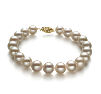 8.5-9mm AA Quality Freshwater Cultured Pearl Bracelet in White 8.5-9mm AA Quality Freshwater Cultured Pearl Bracelet in White