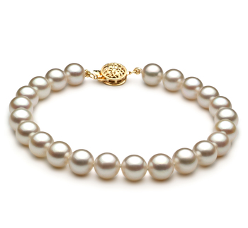 7.5-8mm AAA Quality Japanese Akoya Cultured Pearl Bracelet in White