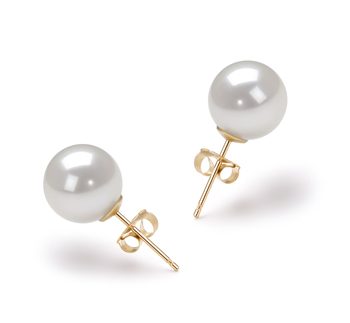 8-9mm AA Quality Japanese Akoya Cultured Pearl Earring Pair in White 8-9mm AA Quality Japanese Akoya Cultured Pearl Earring Pair in White