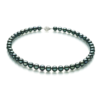 8.5-9mm AA Quality Japanese Akoya Cultured Pearl Necklace in Black