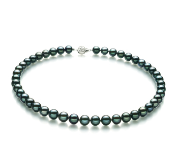 8.5-9mm AA Quality Japanese Akoya Cultured Pearl Necklace in Black 8.5-9mm AA Quality Japanese Akoya Cultured Pearl Necklace in Black