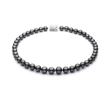 9.5-11mm AAA Quality Tahitian Cultured Pearl Necklace in Black 9.5-11mm AAA Quality Tahitian Cultured Pearl Necklace in Black