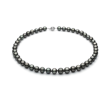8-10mm AA+ Quality Tahitian Cultured Pearl Necklace in Black 8-10mm AA+ Quality Tahitian Cultured Pearl Necklace in Black