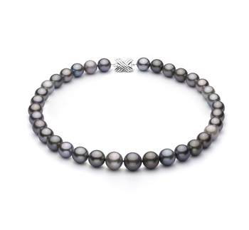 9.2-13.9mm AA+ Quality Tahitian Cultured Pearl Necklace in Multicolour