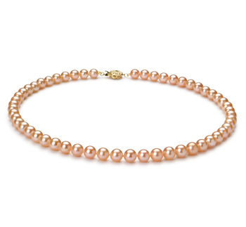 6-7mm AAA Quality Freshwater Cultured Pearl Necklace in Pink 6-7mm AAA Quality Freshwater Cultured Pearl Necklace in Pink