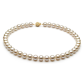 8-8.5mm AAAA Quality Freshwater Cultured Pearl Necklace in White 8-8.5mm AAAA Quality Freshwater Cultured Pearl Necklace in White