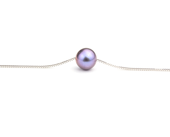 10-10.5mm AAAA Quality Freshwater Cultured Pearl Pendant in Black