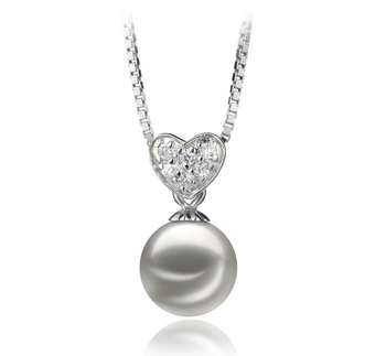 7-8mm AA Quality Japanese Akoya Cultured Pearl Pendant in Randy White