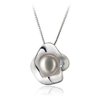 9-10mm AA Quality Freshwater Cultured Pearl Pendant in Rocio White 9-10mm AA Quality Freshwater Cultured Pearl Pendant in Rocio White