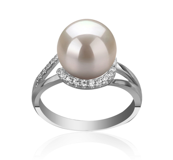 9-10mm AAAA Quality Freshwater Cultured Pearl Ring in Royisal White 9-10mm AAAA Quality Freshwater Cultured Pearl Ring in Royisal White